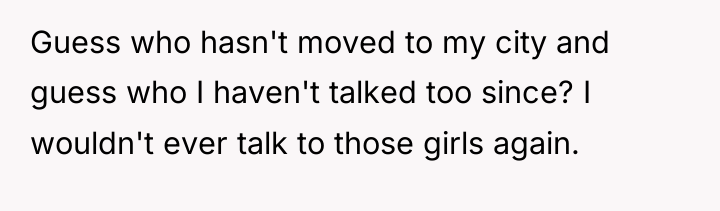 Guess who hasn't moved to my city and guess who...