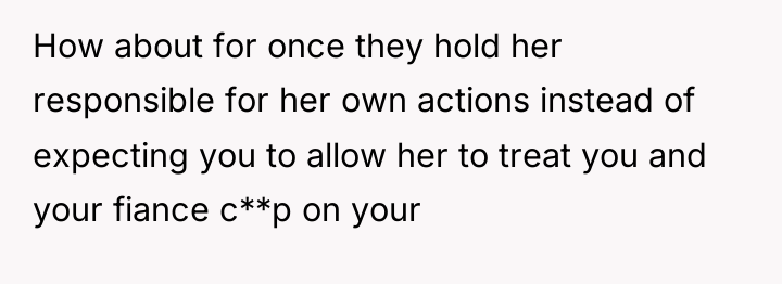 How about for once they hold her responsible for her...