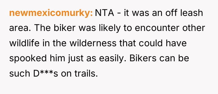 newmexicomurky NTA - it was an off leash area. The...