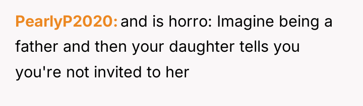 PearlyP2020 and is horro: Imagine being a father and then...
