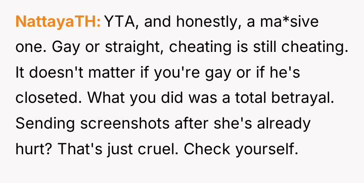 NattayaTH YTA, and honestly, a ma*sive one. Gay or straight,...