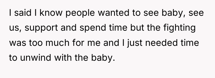 I said I know people wanted to see baby, see...