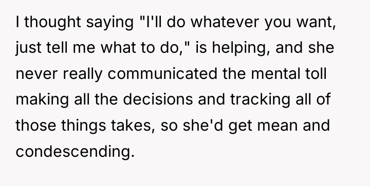 I thought saying "I'll do whatever you want, just tell...