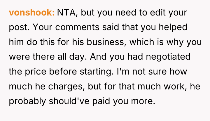 vonshook NTA, but you need to edit your post. Your...
