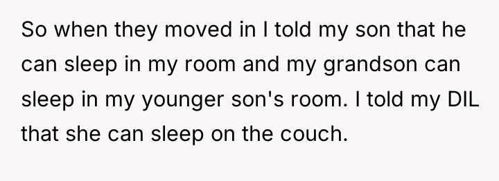 So when they moved in I told my son that...