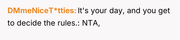 DMmeNiceT*tties It's your day, and you get to decide the...