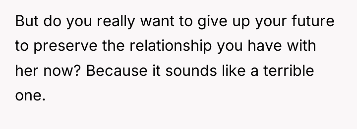 But do you really want to give up your future...