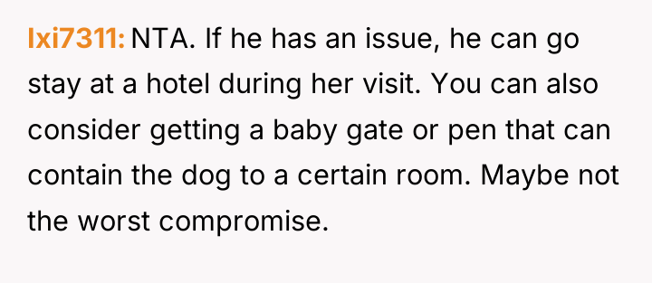 Ixi7311 NTA. If he has an issue, he can go...