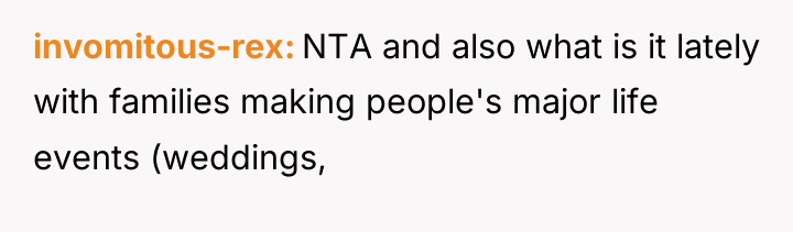 invomitous-rex NTA and also what is it lately with families...