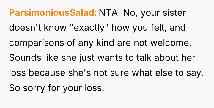 ParsimoniousSalad NTA. No, your sister doesn't know "exactly" how you...
