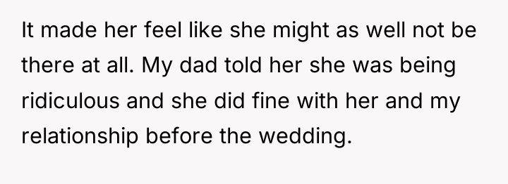 It made her feel like she might as well not...