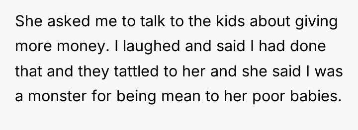 She asked me to talk to the kids about giving...