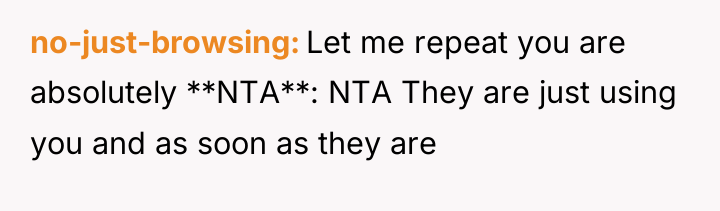 no-just-browsing Let me repeat you are absolutely **NTA**: NTA They...