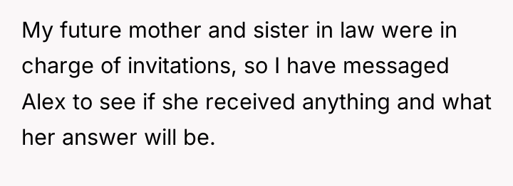 My future mother and sister in law were in charge...