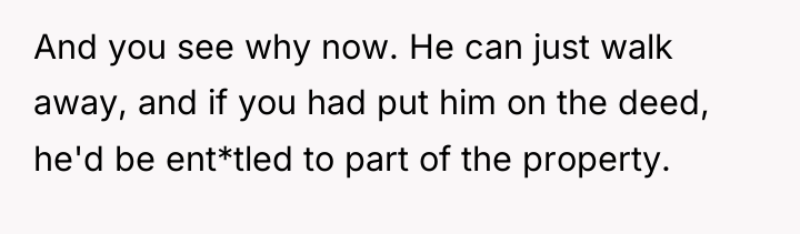 And you see why now. He can just walk away,...