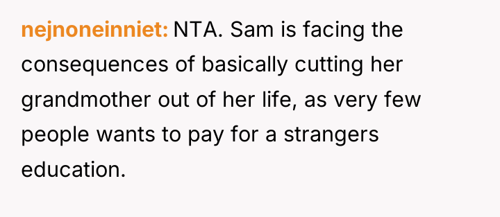 nejnoneinniet NTA. Sam is facing the consequences of basically cutting...