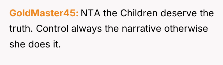 GoldMaster45 NTA the Children deserve the truth. Control always the...