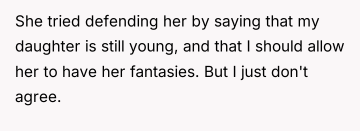 She tried defending her by saying that my daughter is...