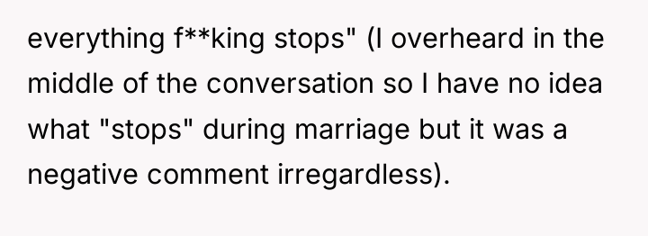 everything f**king stops" (I overheard in the middle of the...