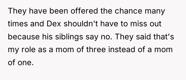 They have been offered the chance many times and Dex...