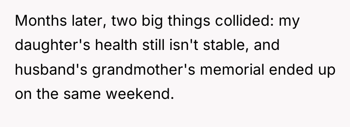 Months later, two big things collided: my daughter's health still...