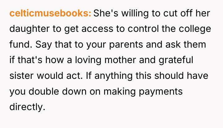celticmusebooks She's willing to cut off her daughter to get...