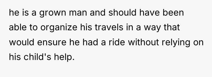 he is a grown man and should have been able...