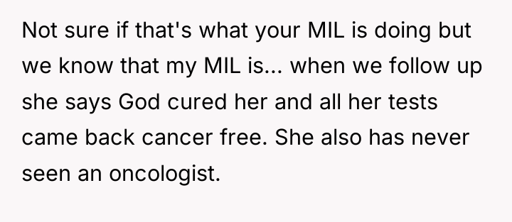 Not sure if that's what your MIL is doing but...