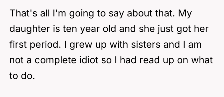That's all I'm going to say about that. My daughter...