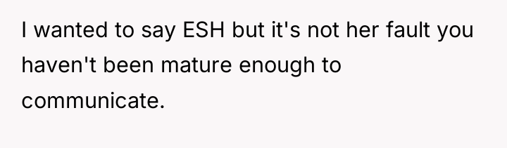 I wanted to say ESH but it's not her fault...