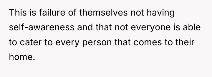 This is failure of themselves not having self-awareness and that...