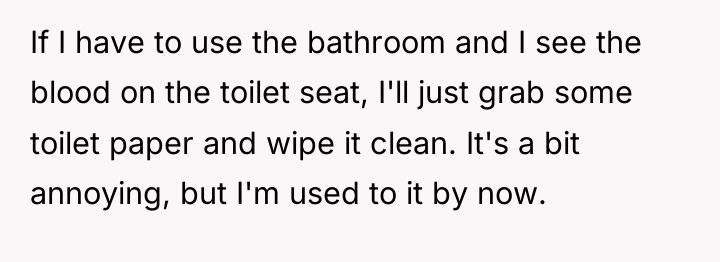 If I have to use the bathroom and I see...