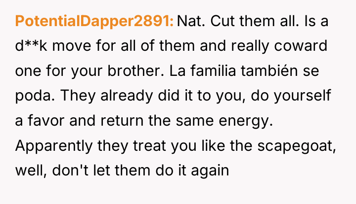 PotentialDapper2891 Nat. Cut them all. Is a d**k move for...