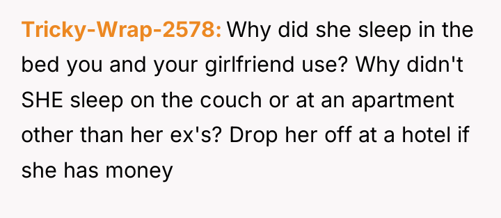 Tricky-Wrap-2578 Why did she sleep in the bed you and...