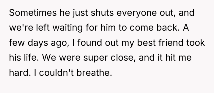 Sometimes he just shuts everyone out, and we're left waiting...