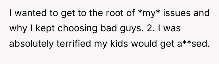 I wanted to get to the root of *my* issues...