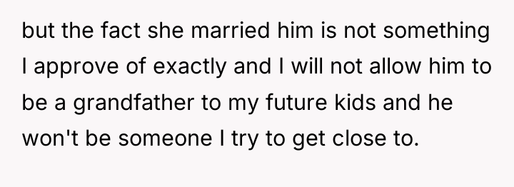 but the fact she married him is not something I...
