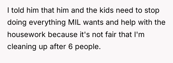 I told him that him and the kids need to...