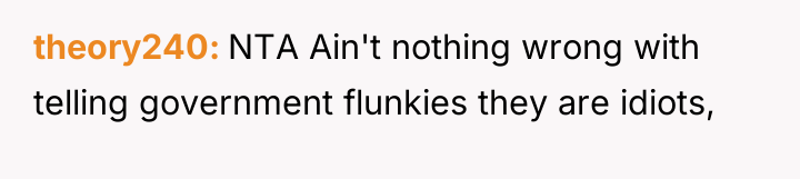 theory240 NTA Ain't nothing wrong with telling government flunkies they...