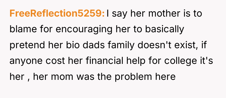 FreeReflection5259 I say her mother is to blame for encouraging...