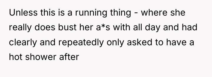 Unless this is a running thing - where she really...