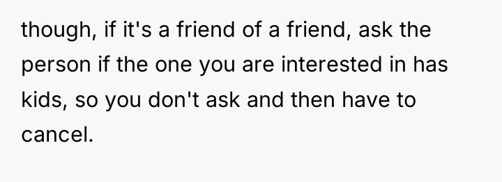 though, if it's a friend of a friend, ask the...