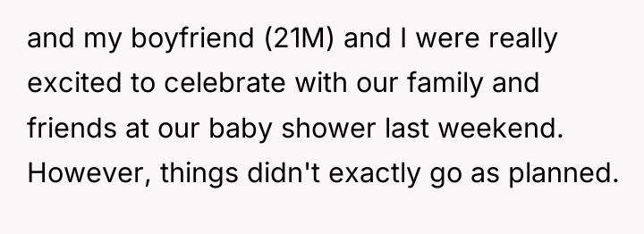 and my boyfriend (21M) and I were really excited to...