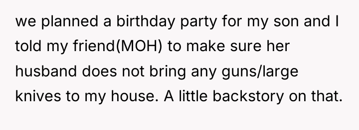 we planned a birthday party for my son and I...