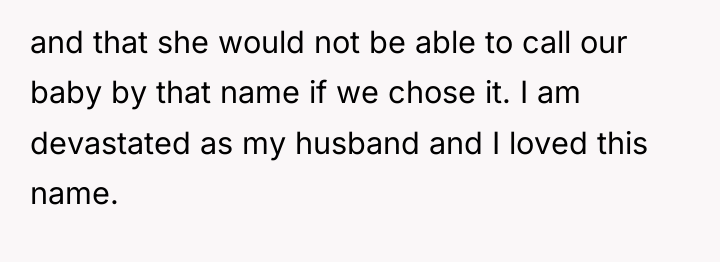 and that she would not be able to call our...