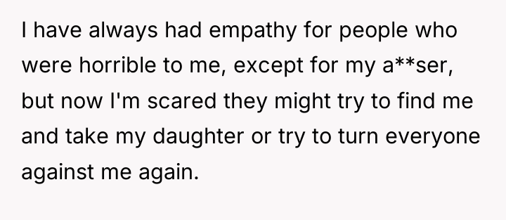 I have always had empathy for people who were horrible...