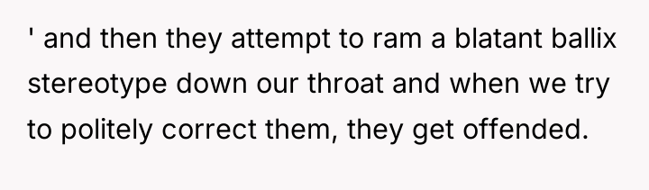 ' and then they attempt to ram a blatant ballix...