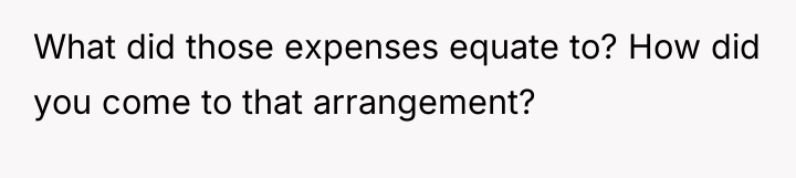 What did those expenses equate to? How did you come...