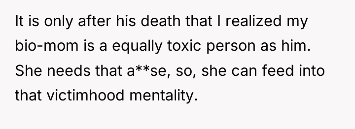 It is only after his death that I realized my...