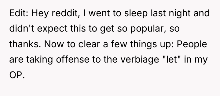 Edit: Hey reddit, I went to sleep last night and...